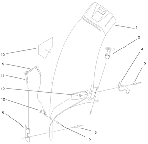 Chute Assembly #94-6036 Diagram and Parts List for 79117 (200000001 - 200999999)(2000) Lawn Boy Lawn Tractor Accessories